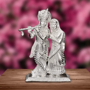 Silver Radha-Krishna Murti